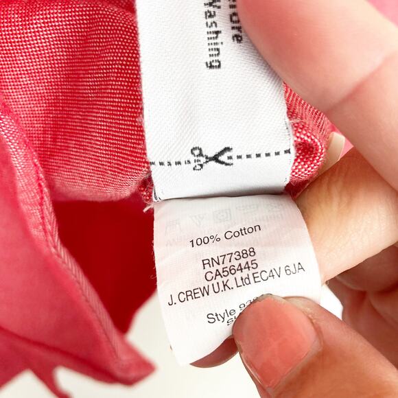 J. Crew Red Oxford Slim Fit Long Sleeve Button Down Sz XL - Picture 3 of 5